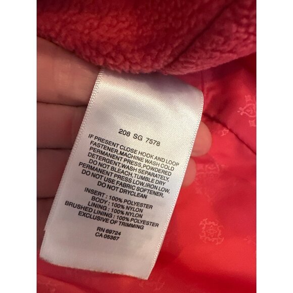 COLUMBIA GIRLS WHITE AND PINK SKI JACKET HOODED MEDIUM 7/8 - Picture 6 of 12